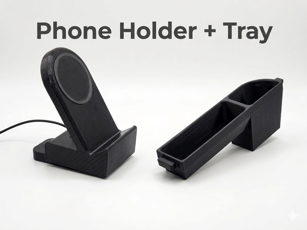 Wireless Phone Charger + Tray for 2nd Gen Toyota Sequoia 2008-2022 /Tundra 2007-2013