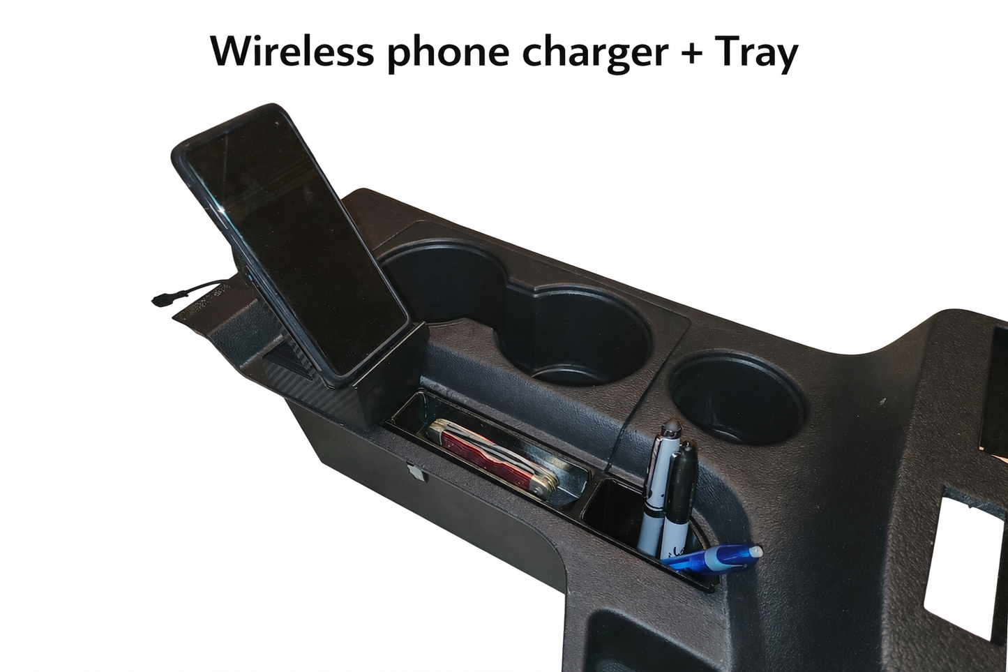 Wireless Phone Charger + Tray for 2nd Gen Toyota Sequoia 2008-2022 /Tundra 2007-2013